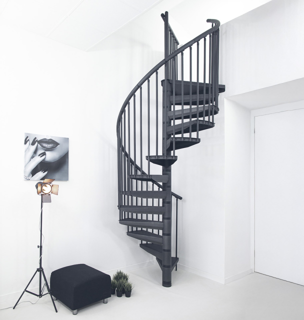 Escada em espiral DELTA Grey metallic