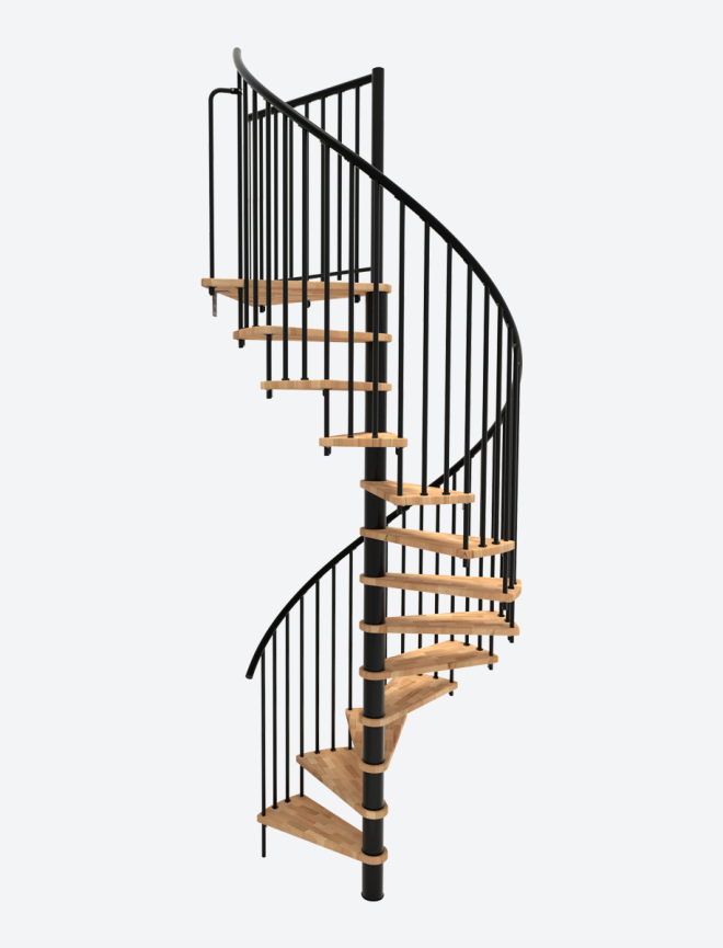 Escada em espiral KAPPA Black, RAL 9005