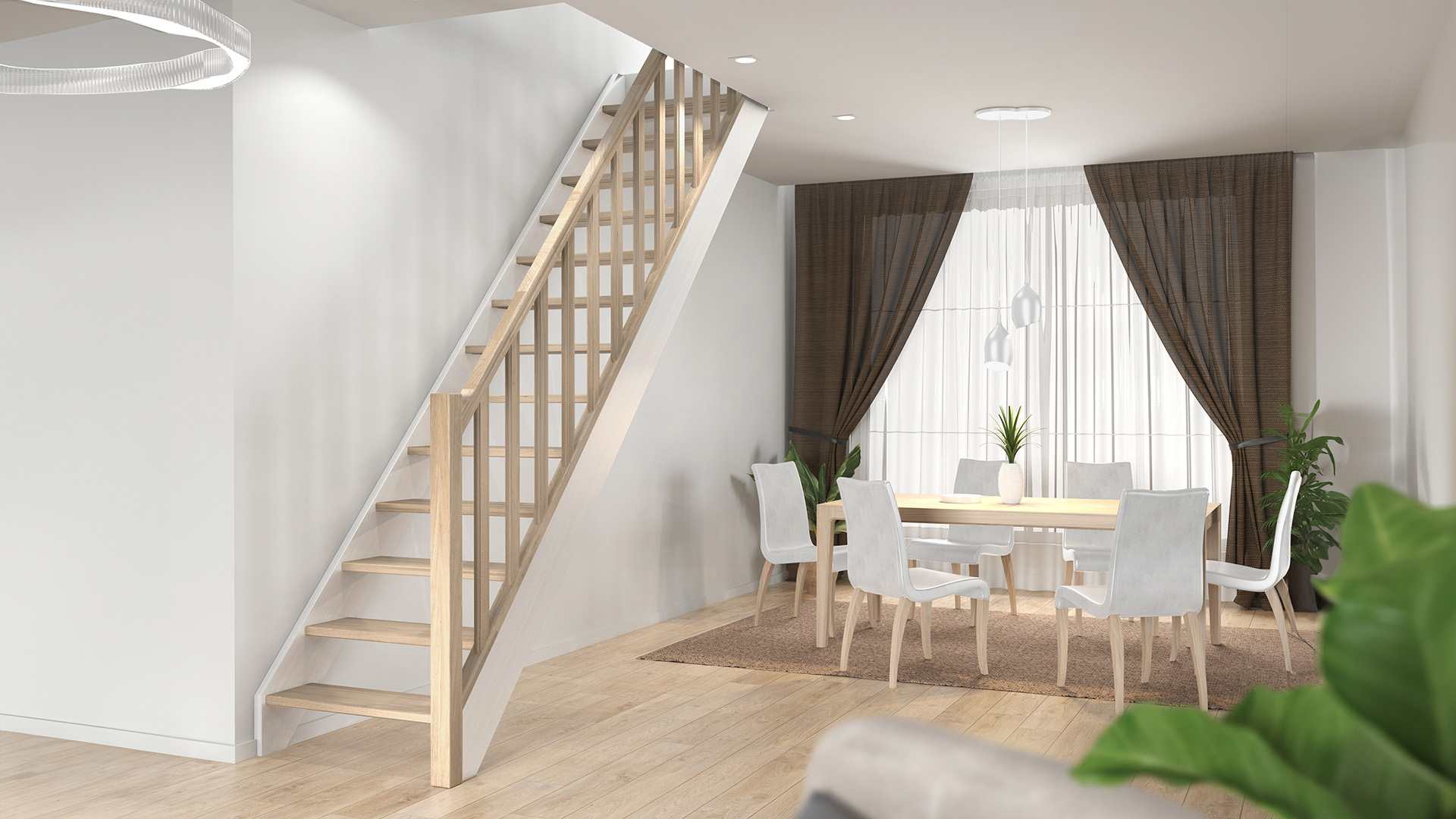Escada de madeira HELSINKI White