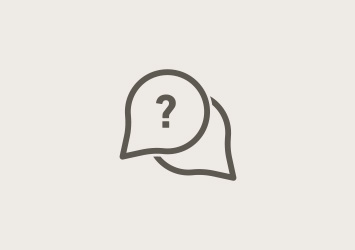 Ilustração de uma balão de diálogo com um ponto de interrogação, representando uma opção de contato.
